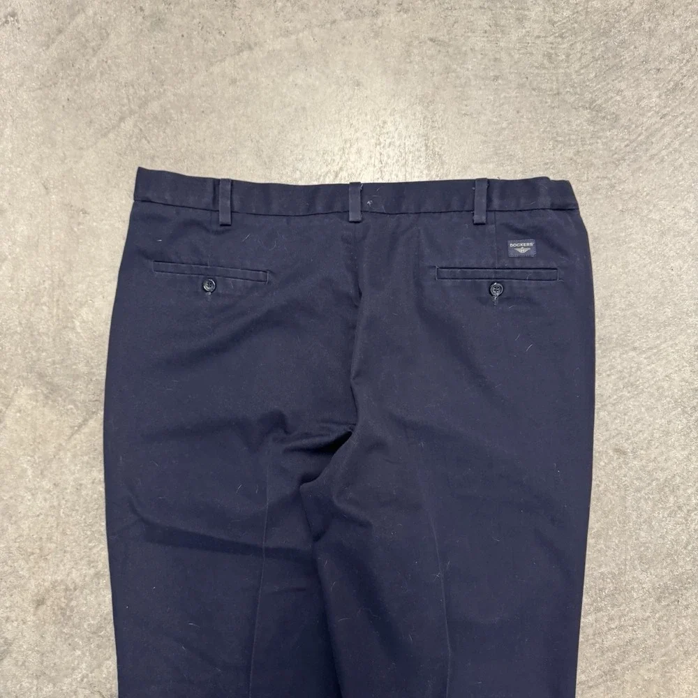 Vintage Men's Dockers Double Pleated Navy Blue Preppy Essential Nautical 40x30